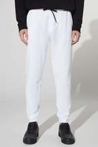 Men&#39;s White Standard Fit Normal Cut Pocket Cotton Comfort Sweatpants - £46.36 GBP