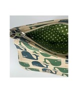 Bungalow 360 Canvas Wristlet Wallet Tan Blue Whales Clutch Travel Boho Bag - $143.46 MXN