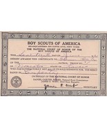 Boy Scouts Of America (1921) Merit Badge Carpentry Certificate Norcatur,... - $235.30 MXN
