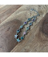 Vintage Multi Color Abalone Star Silver Tone Ladies Bracelet - €12,06 EUR