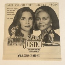 Sweet Justice Vintage Tv Ad Advertisement Melissa Gilbert Cicily Tyson TV1 - £4.64 GBP