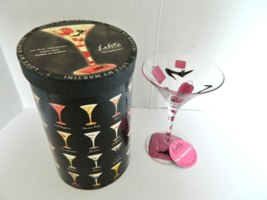 Lolita Martini Glass Santa Barbara Love My Martini Shopaholic Recipe on Bottom - £15.48 GBP