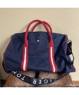 Vintage Tommy Hilfiger Travel Bag Duffle 19.5&quot;x11.5&quot;x12&quot; USA Red White Blue - $26.84