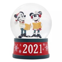 Disney Store Minnie Mickey Mouse Christmas Snowglobe 2021 New - $49.95