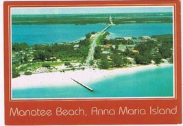 Florida Postcard Anna Maria Island Manatee Beach - £2.36 GBP