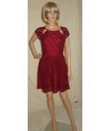 Tavi Lace A-Line Dress- Made in USA Size MEDIUM wine NEW - $1,248.58 MXN