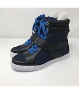 Nine West High-Top Sneakers Blue Black Mesh & Faux Leather Sneaker Boot ... - $1,840.32 MXN Nine West High-Top Sneakers Blue Black Mesh & Faux Leather Sneaker Boot ... - $1,840.32 MXN