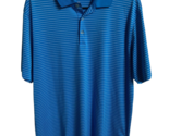 Nike Golf Dri Fit Polo Shirt MensSize M Knit Striped Golf  Blue White - $9.40