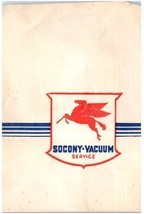 Vintage Advertisement Socony Vacuum Paper Envelope Mobil Oil - £11.66 GBP