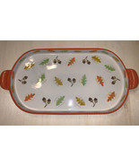 Temp-Tations By Tara Old World Serving Platter Tray Fall Harvest Leaves ... - £17.12 GBP
