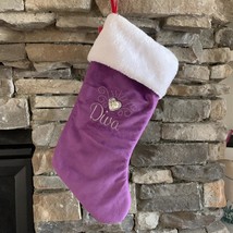 Christmas Stocking For Little Diva in Your Life NEW Clear Heart Button P... - $19.32