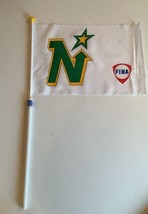 Vintage Minnesota North Stars Rollable Flag with Tube Container - Fina Gas - NHL - £23.33 GBP