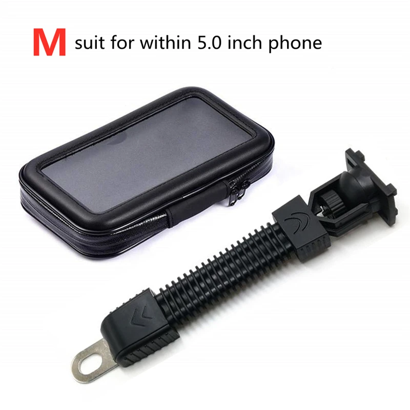 Motorcycle Rear View Mirror Mount Holder Stand Waterproof Case Telephone Bike Ho - $114.78