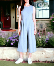 $278 Eileen Fisher Vintage Speckle Jumpsuit Medium 10 12 Gray Organic Co... - $147.73 CAD