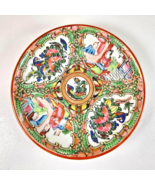 Chinese Rose Medallion Porcelain Saucer 5.5in Hand Painted Court Butterf... - $29.65