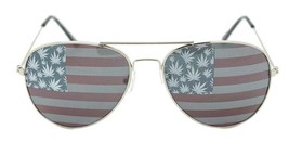 4 Pair Asst American Flag Pot Leaves Aviator Sunglasses Biker Hippie Glasses 311 - £15.14 GBP