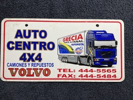 AUTO CENTRO 4X4 VOLVO TRUCK Dealership License Plate Tag SAN LUIS POTOSI... - $553.23 MXN