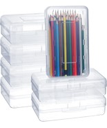 12 Pack Plastic Box Clear Case with Lid Snap Closure Hard Large Capacity... - $90.62