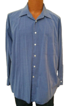 Joseph &amp; Feiss Shirt Mens 17 1/2 32-33 Blue Dress Button Down Oxford Career Work - £8.70 GBP