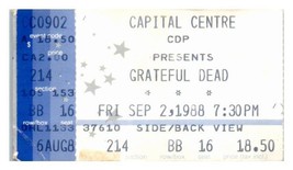 Grateful Morti Concerto Ticket Stub Settembre 2 1988 Landover Md Washington Dc - $49.48