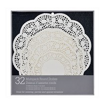 Paper Doilies Multipack 32 Round Paper Lace in Assorted Sizes, White,Dis... - £5.77 GBP