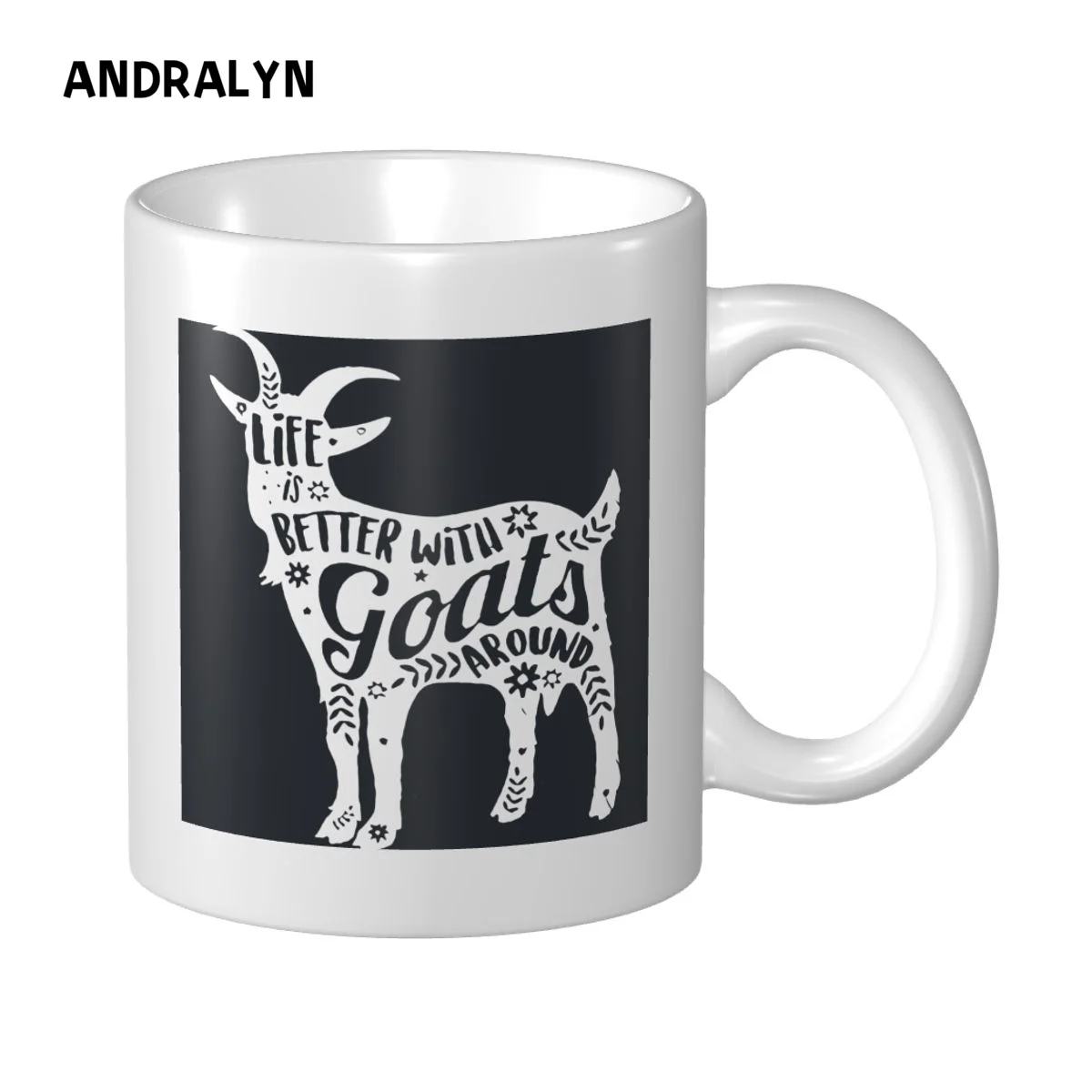 Hhill Swater Life Is Better With Goats Around Mug Personalized Print Pic... - $19.99