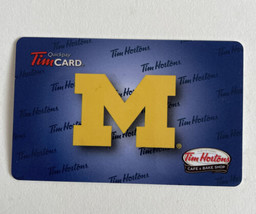 Tim Hortons Gift Card U of M Michigan Football Collectable (Unused/No Ba... - $4.80