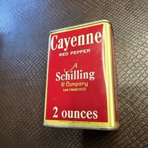 Vintage Schilling Cayenne Red Peeper Tin, 1930’s 2oz Amazing Condition! - $10.00