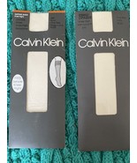 Calvin Klein Knee Highs One Size Ivory Choose Daytime Sheer or Ribbed Op... - $3.00