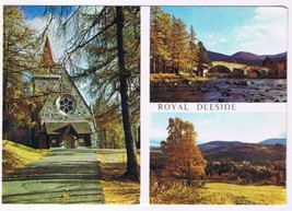 Postcard Royal Deeside Crathie Church Bridge Of Dee Balmoral Castle Scotland UK - £2.24 GBP