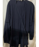 Loft Plus Wrap Blouse Size 22 Dark Blue - $313.96 MXN