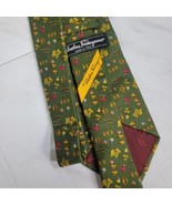 Salvatore Ferragamo Tie Forage Cottage Garden Acorn Berries Print Silk N... - €151,61 EUR