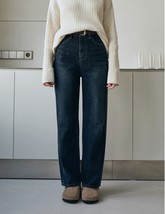 Loeil Bold Wide Denim Pants Dark Blue Size Large  - £63.75 GBP