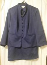 Emily - 2 Piece Skirt Suit Deep Blue Size 14W     B19/ - £28.58 GBP