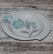 Vintage MCM Decor Rosenthal Netter Butterfly Floral Porcelain Ashtray Ri... - $27.95