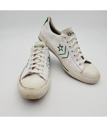 Converse Pro All Star Leather Sneakers Size 9.5 White VTG 1970&#39;S Rare Gr... - $149.99
