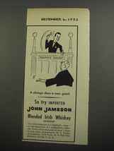1952 John Jameson Whiskey Ad - A change does a man good - Traffic Court - £14.59 GBP