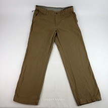 COLUMBIA Sportswear Men&#39;s 34 x 30 Brown Canvas Cotton Hiking Utility Pants - £25.65 GBP