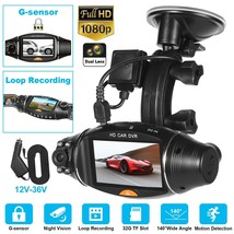 1080P Dual Lens Car DVR Camera Dash Cam Car Video Recorder G-Sensor Night Vision - £74.26 GBP