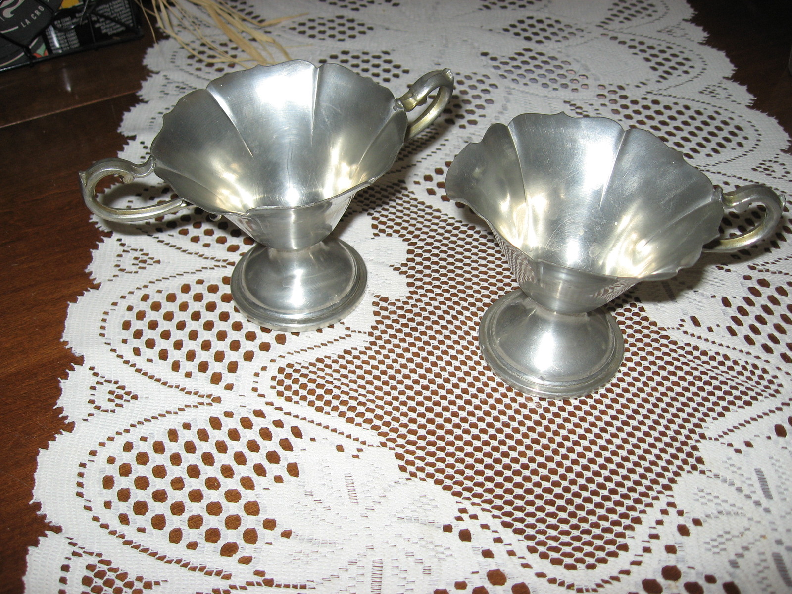 President Pewter-Creamer &amp; Open Sugar Bowl Set-USA - $12.00