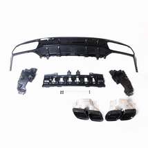 1Set Rear Diffuser Black Exhaust Pipe Kit fits Benz C Class Coupe W205 2... - £446.14 GBP