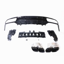 1Set Rear Diffuser Black Exhaust Pipe Kit fits Benz C Class Coupe W205 2... - £446.14 GBP