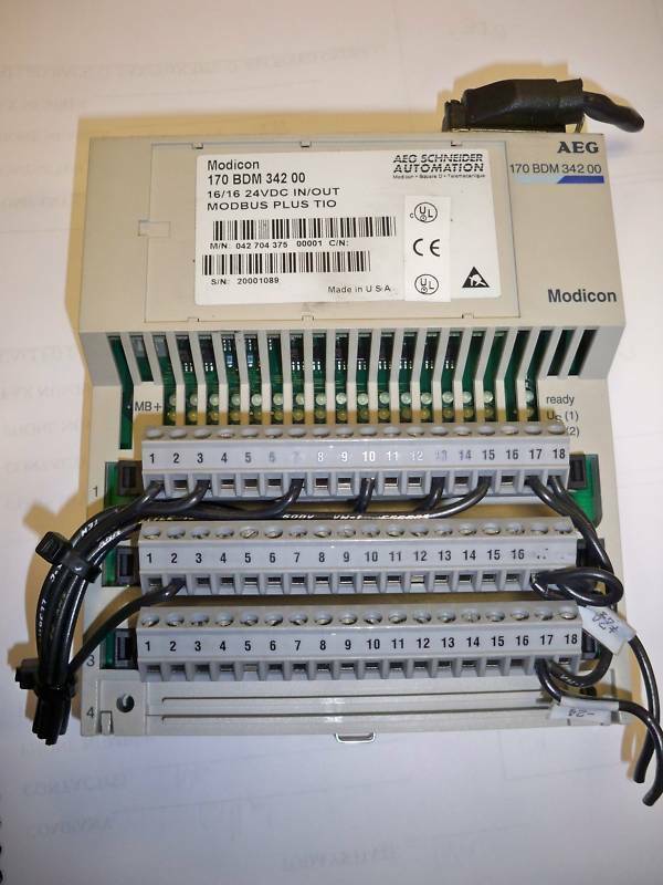 AEG Schneider Automation 170 BDM 342 00 Modicon Modbus plus Tio Used - $50.00