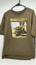 Star Wars Mandalorian Shirt Mens Teen XXL  Brown Graphic T-shirt Baby Yo... - $9.85