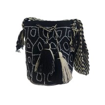 Handmade Wayuu with Beaded Decoration Tote Bag, Woven Mochila, Colombian... - $2,283.39 MXN