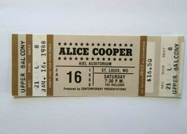 Alice Cooper Original UNUSED 1988 Concert Ticket Kiel Auditorium St. Louis Rock - £14.28 GBP