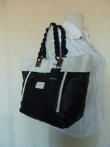 New FURLA Black/White Quilted Leather Small Tribe Tote Bag $398 - Made I... - $298.00