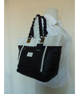 New FURLA Black/White Quilted Leather Small Tribe Tote Bag $398 - Made I... - $416.04 CAD