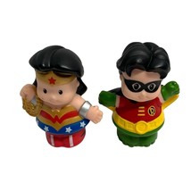 DC Comics Little People Super Heroes Mini Lot Of 2 Play Figure Wonder woman Robi - £7.02 GBP