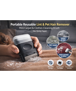 Mini Lint Roller Hair Remover – Reusable Pet Hair &amp; Dust Cleaner for Clo... - $10.99